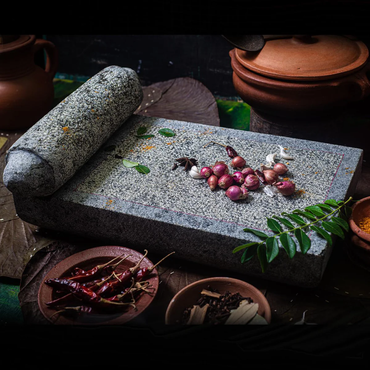 Traditional stone grinding